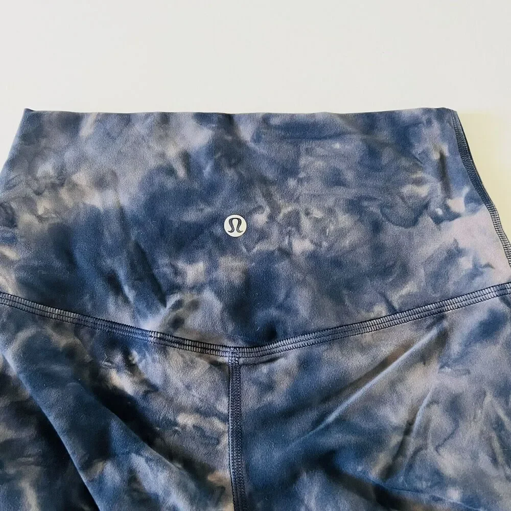 LULULEMON ATHLETICA Diamond Dye Rock True Navy Align HR Crop 23